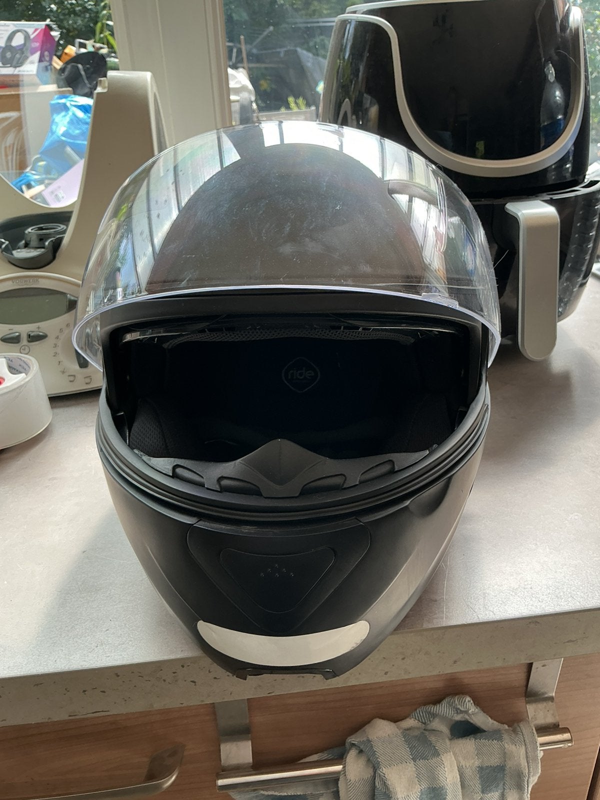 Casque de moto - marque ride - taille 59-60, Ophalen of Verzenden, Zo goed als nieuw
