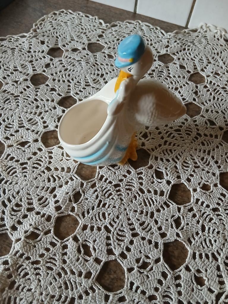 Vintage keramiek ooievaar jaren 70, Ophalen of Verzenden