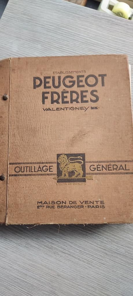 zeer oude zeldzame kataloog van Peugeot werkmateriaal,  '30, Verzenden
