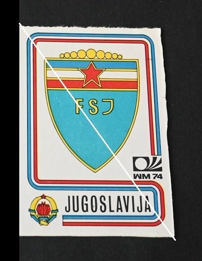 Panini München 74 / Embleem Jugoslavija, Verzenden, Zo goed als nieuw, Poster, Plaatje of Sticker