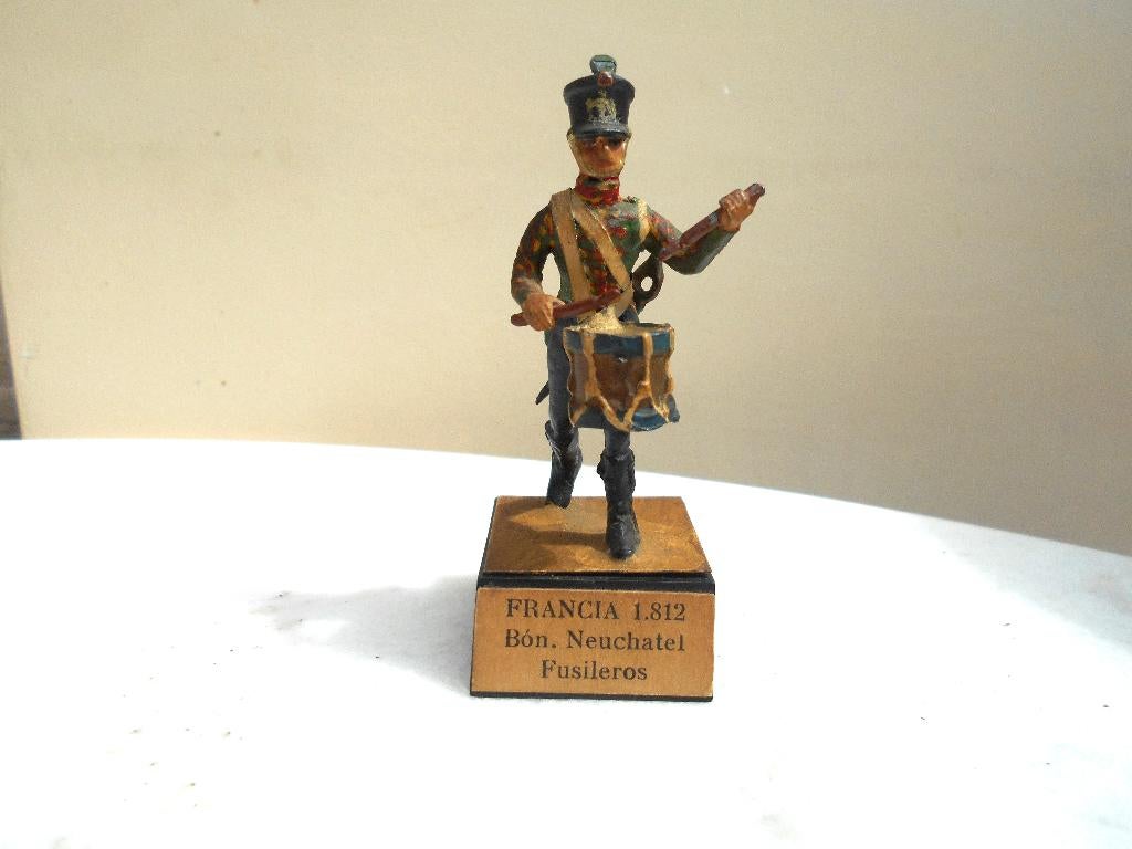ancien soldat de plomb Neuchatel fusileros Francia 1812, Enlèvement ou Envoi, Utilisé