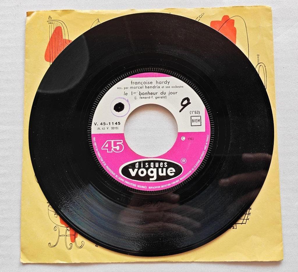 FRANCOISE HARDY - Le 1er bonheur du jour (45t), CD & DVD, Enlèvement ou Envoi, Single, Utilisé, Pop