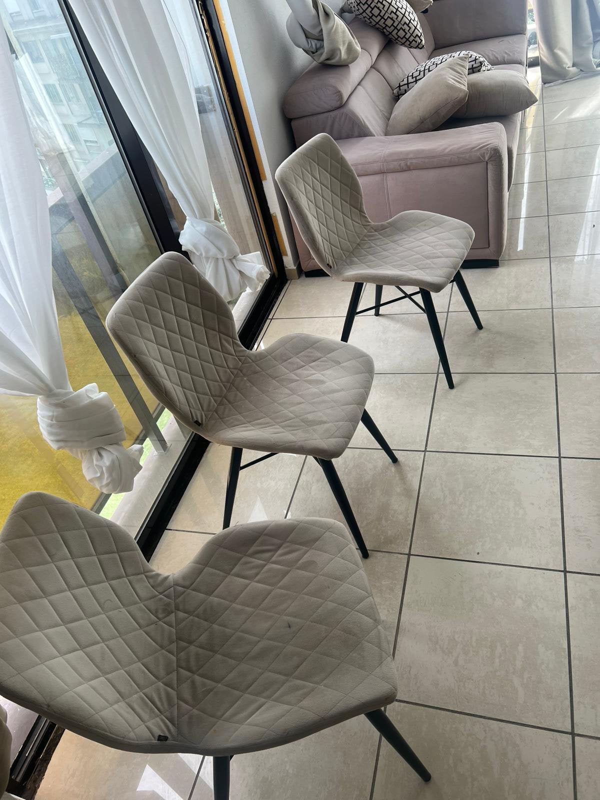 Chaises table a manger, Maison & Meubles, Autres couleurs, Enlèvement, Tissus, Cinq, Six Chaises ou plus