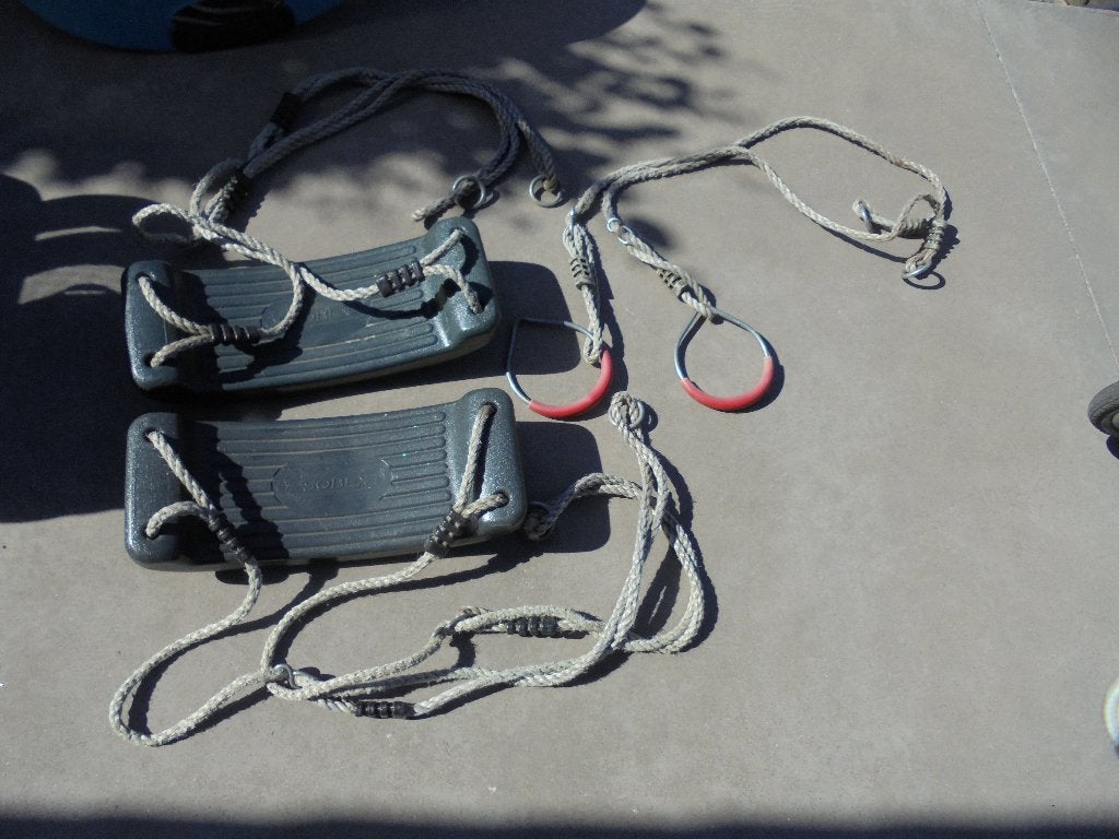 Accessoire balançoire sièges Sobex vert + anneaux cordes, Enlèvement, Utilisé, Balançoire
