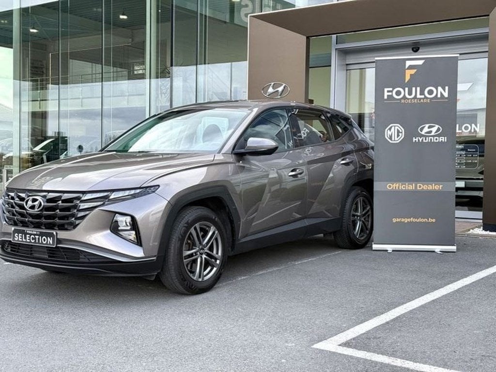 Hyundai Tucson 1.6 T-GDI Inspire Carplay, android auto, cam, 5 deurs, 111 kW, SUV of Terreinwagen, Zilver of Grijs