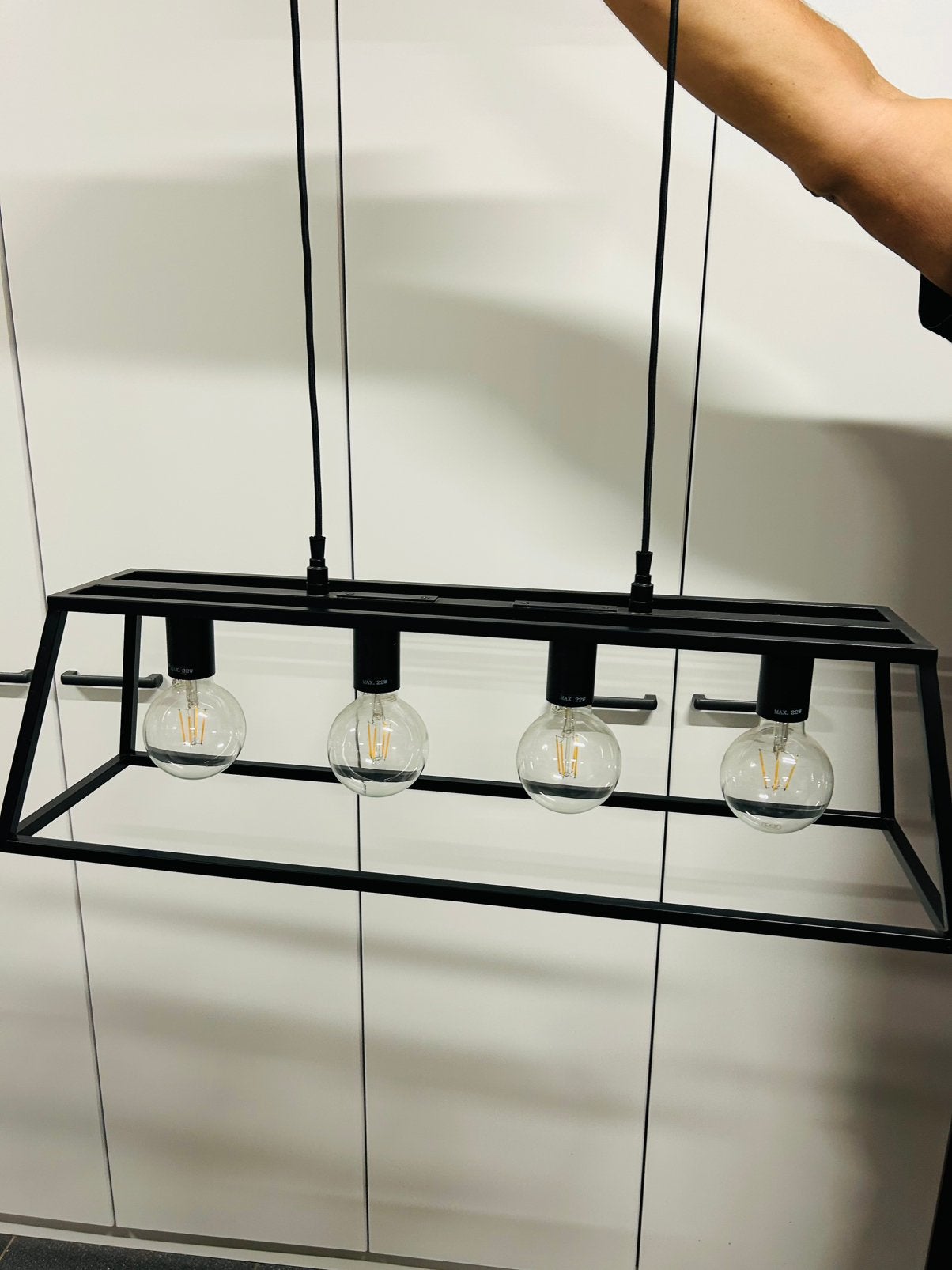 Hanglamp 4 lichtpunten Ikea incl lampen, Ophalen, Zo goed als nieuw