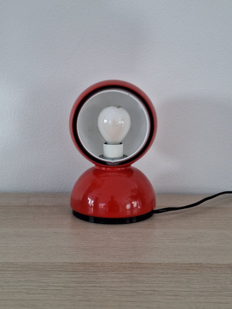 Artemide - Lampe Eclisse rouge, Maison & Meubles, Rouge, Comme neuf, Enlèvement, E14 (petit)