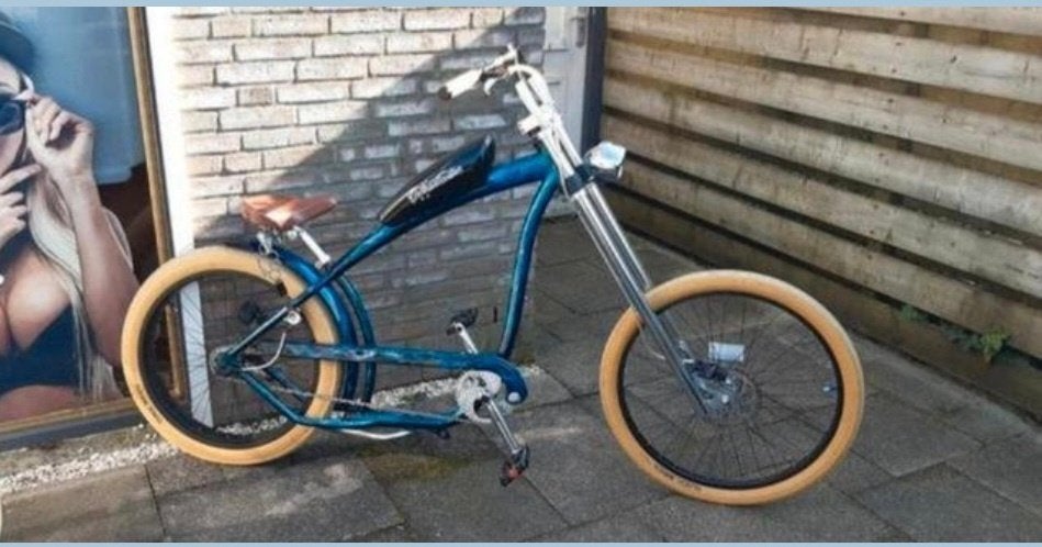 custom en volledig airbruch frame. fiets is nieuwstaat., Enlèvement, Comme neuf