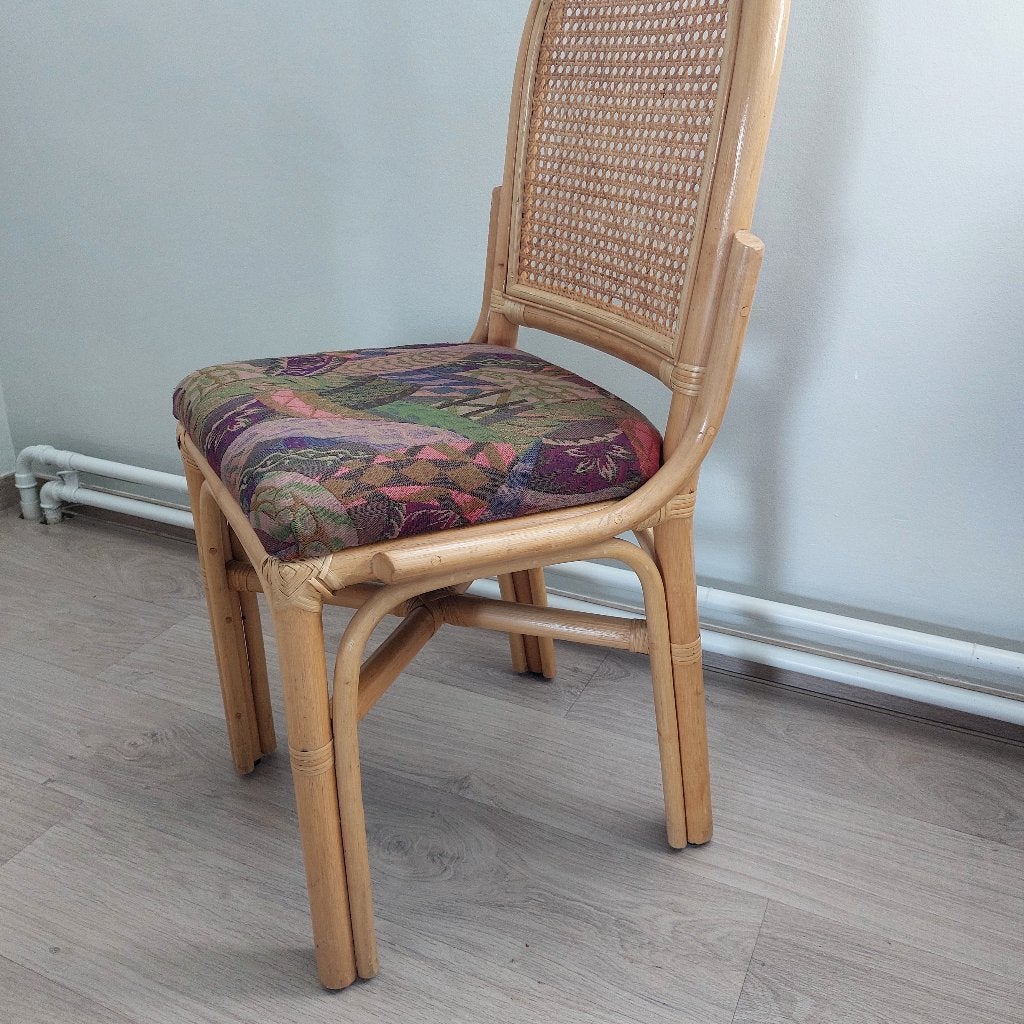 Rotan stoelen, Huis en Inrichting, Stoelen, Ophalen, Stof, Zo goed als nieuw, Vier