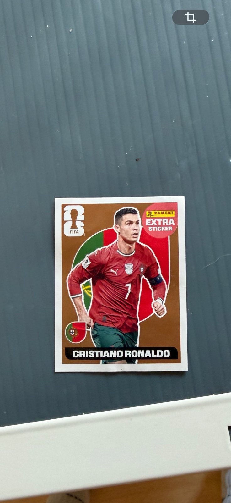 Panini Ex Sticker BRONZE Cristiano Ronaldo — Wereldbeker, Verzamelen, Ophalen of Verzenden, Zo goed als nieuw