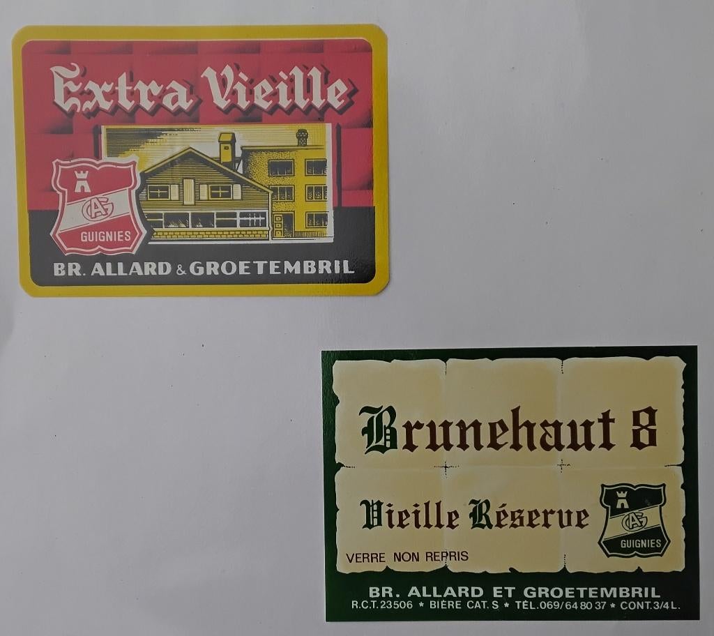 brasserie allard groetembril guignies, Collections, Marques de bière, Enlèvement