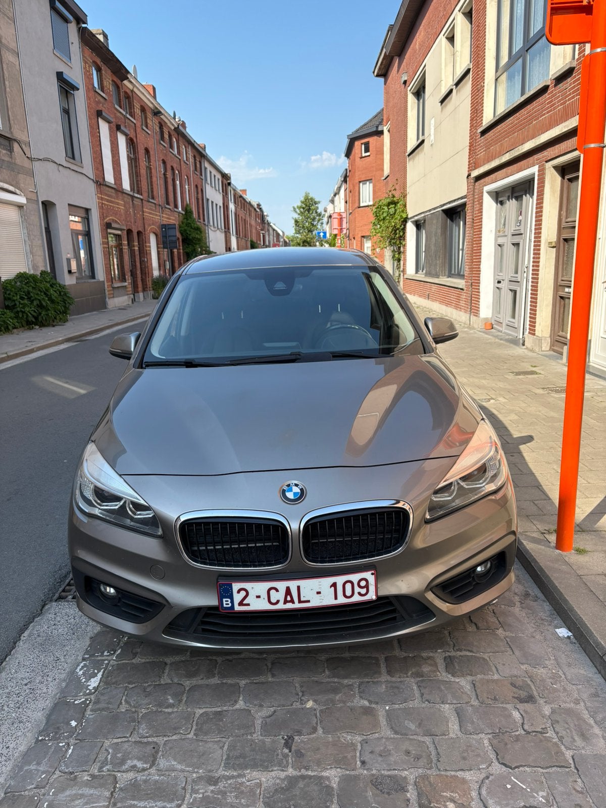Bmw 216d Gran tourer, Auto's, Monovolume, Beige, Leder, 5 deurs