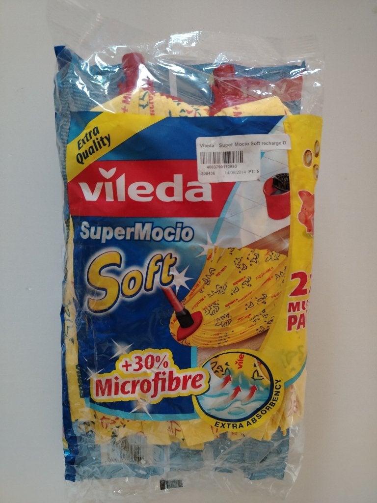 Vileda Supermocio Soft Recharge X2, Huis en Inrichting, Schoonmaakartikelen, Ophalen of Verzenden, Mop of Dweil