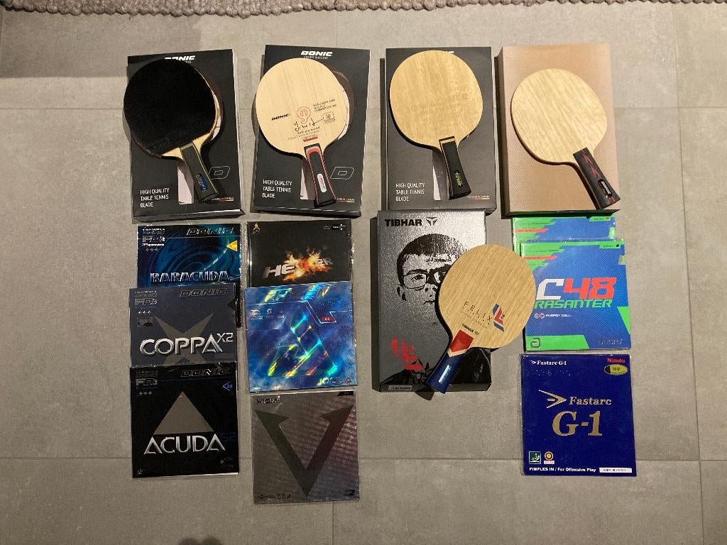 Matériel de tennis de table (Donic, Andro, Tibhar, Joola), Enlèvement ou Envoi, Comme neuf, Filet, Raquette(s) ou Balle(s), Format de concours