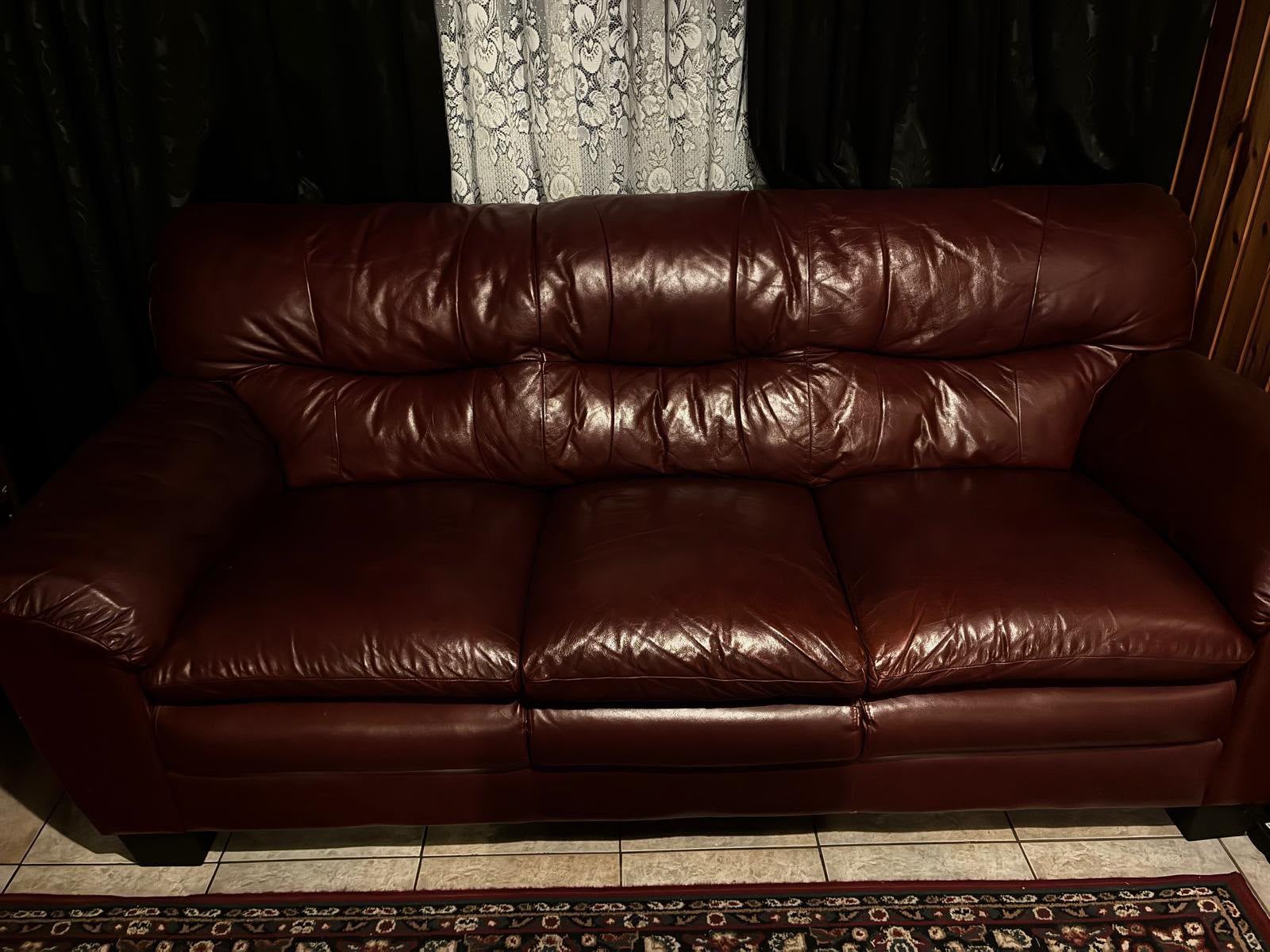 2 zetels / fauteuils, Huis en Inrichting, Zetels | Zetels, Ophalen, Gebruikt, Driepersoons, Leer