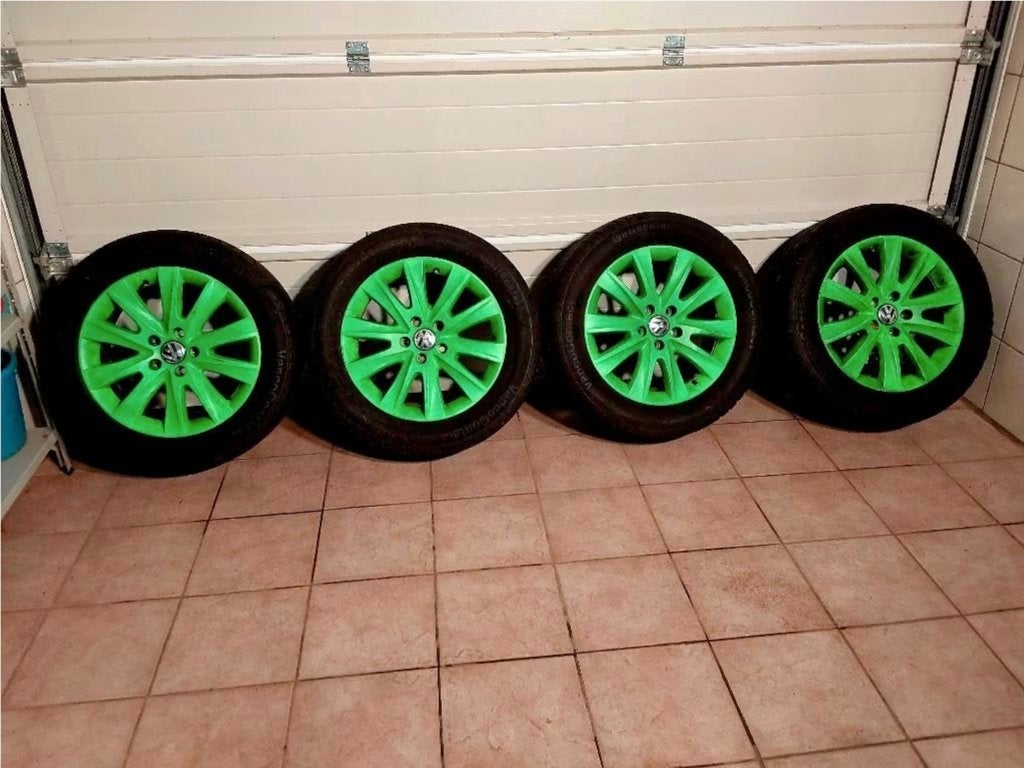 Jantes originales VW Touran 17" avec pneus été, Pneus et Jantes, Pneus été, 17 pouces, Enlèvement