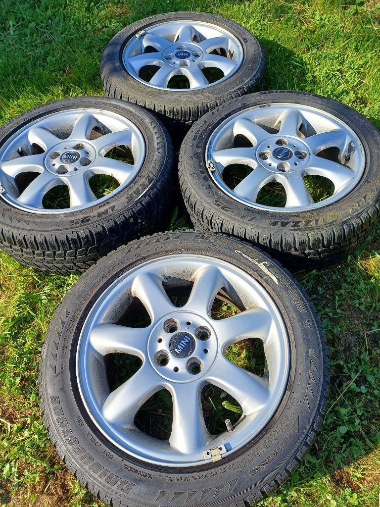 Velgen + zomerbanden MINI, Auto-onderdelen, Banden en Velgen, Ophalen, Gebruikt, Velg(en), 16 inch