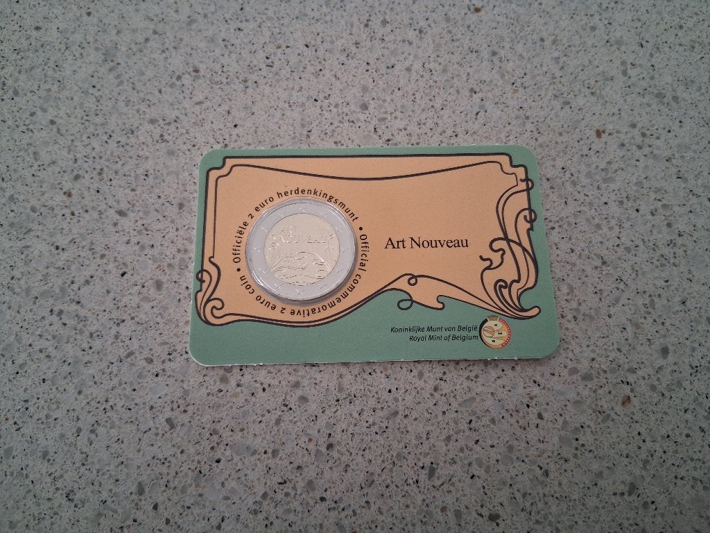 2 euro België 2023 Art Nouveau Coincard Nederlands, Ophalen of Verzenden, België, 2 euro, Losse munt
