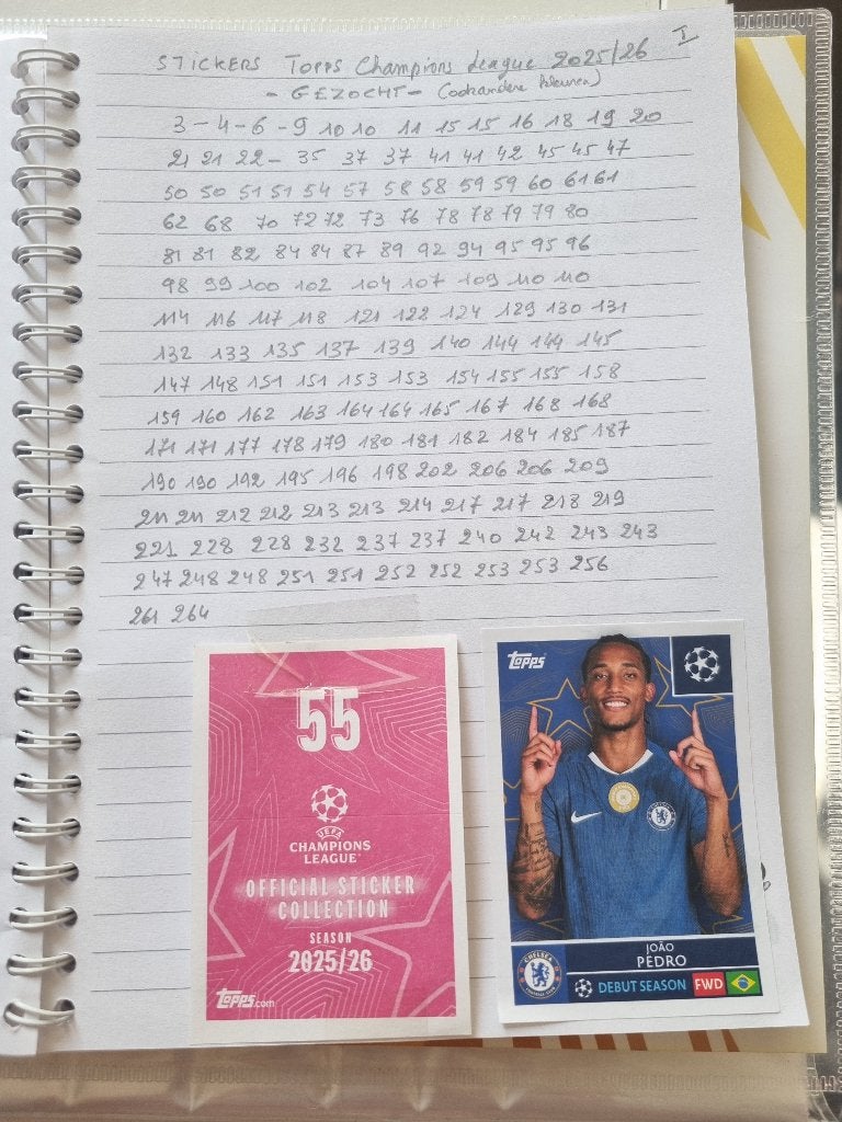 Voetbal stickers TOPPS Champions League 2025/26, Ophalen of Verzenden, Nieuw, Meerdere stickers
