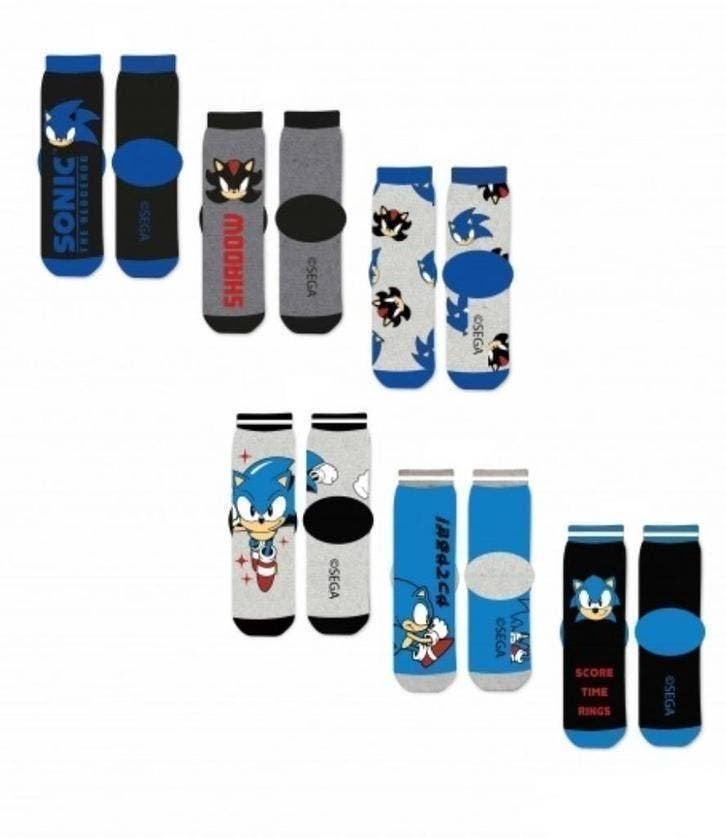 Sonic Sokken - 3 paar - Sega - Maat 23/26., Garçon, Enlèvement ou Envoi, Chaussettes, Neuf