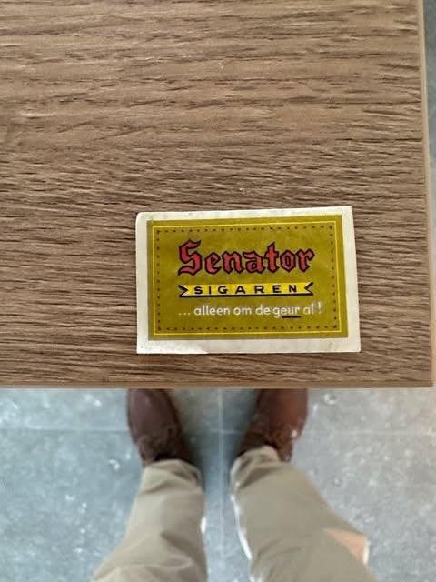 Senator sigaren luciferdoos etiket label, Verzamelen, Rookartikelen, Aanstekers en Luciferdoosjes, Senator, Ophalen of Verzenden