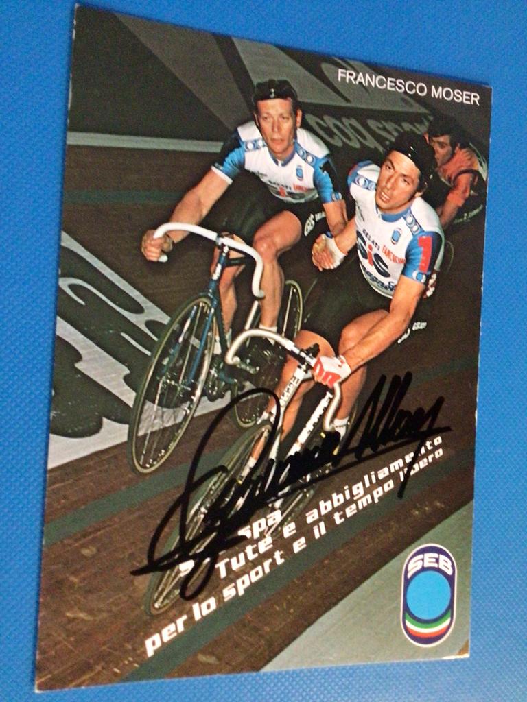 wielerkaart  1984 team gis francesco moser signe rene pijnen, Envoi, Comme neuf