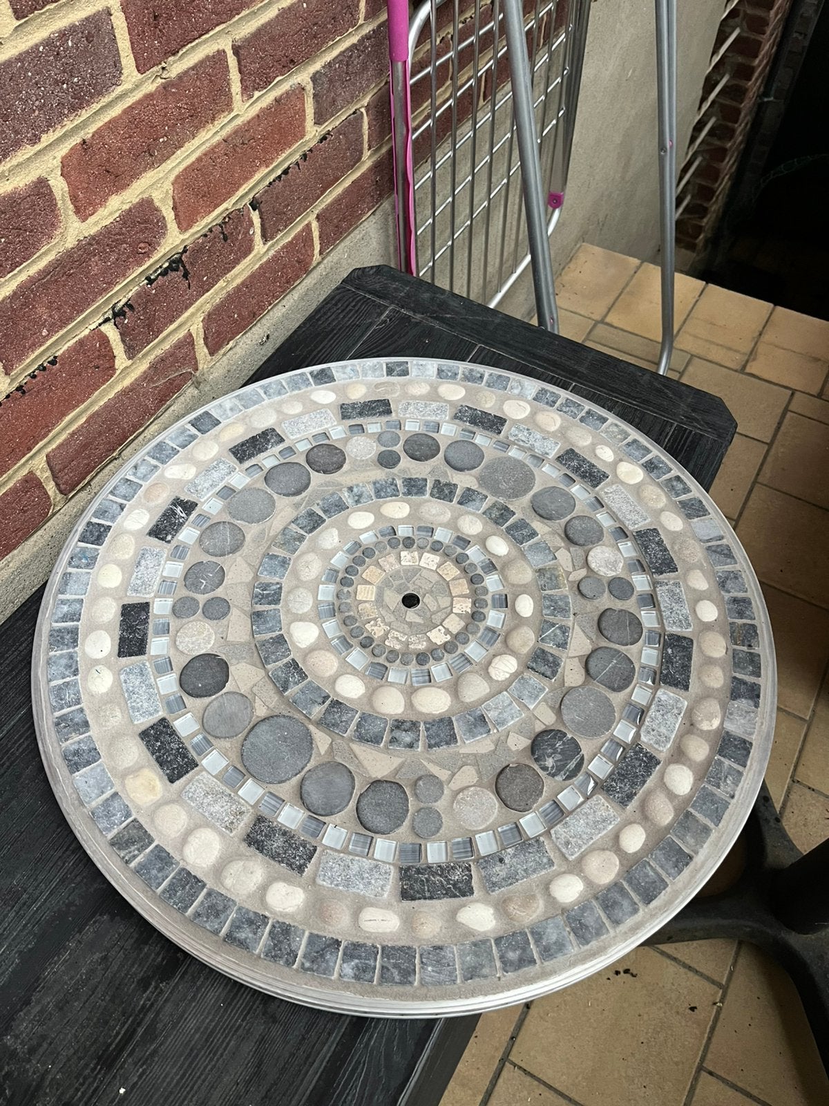Magnifique table en mosaïque ARTISANAL  ( pièce UNIQUE !! ), Jardin & Terrasse, Jardin & Terrasse Autre, Comme neuf, Enlèvement