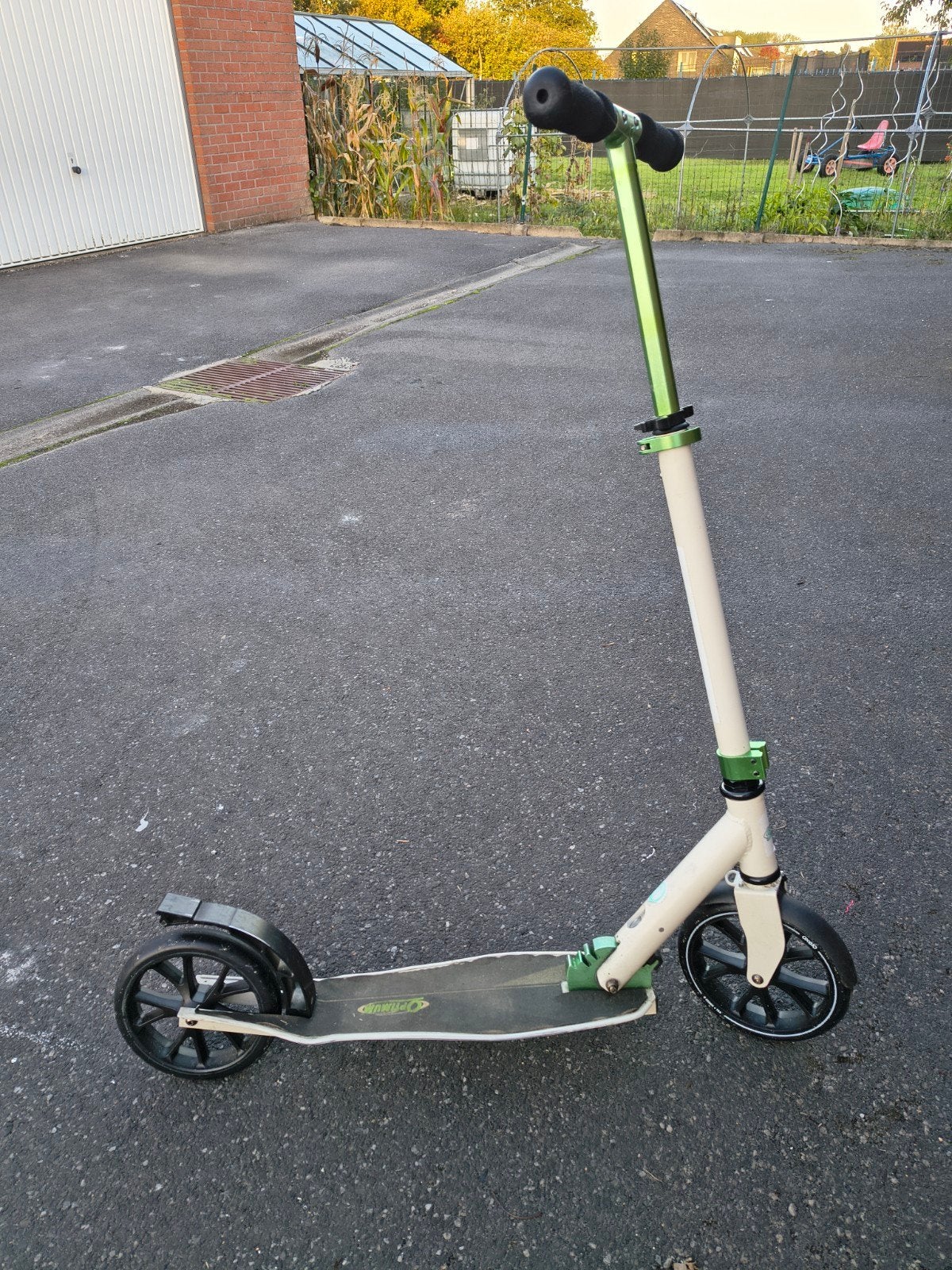 Step Optimum blanc/vert avec de grandes roues (neuves), Enlèvement ou Envoi, Utilisé, Step simple, Optimum