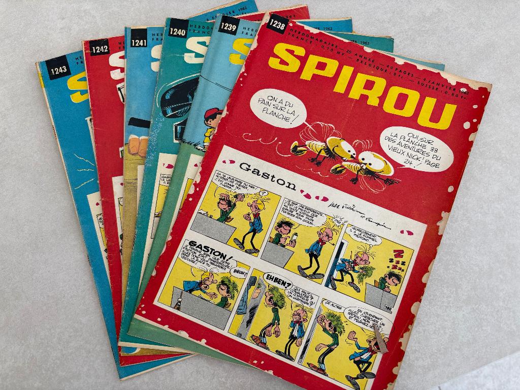 Magazines Spirou année 1962, Livres, Enlèvement ou Envoi, Série complète ou Série, Utilisé, Divers auteurs
