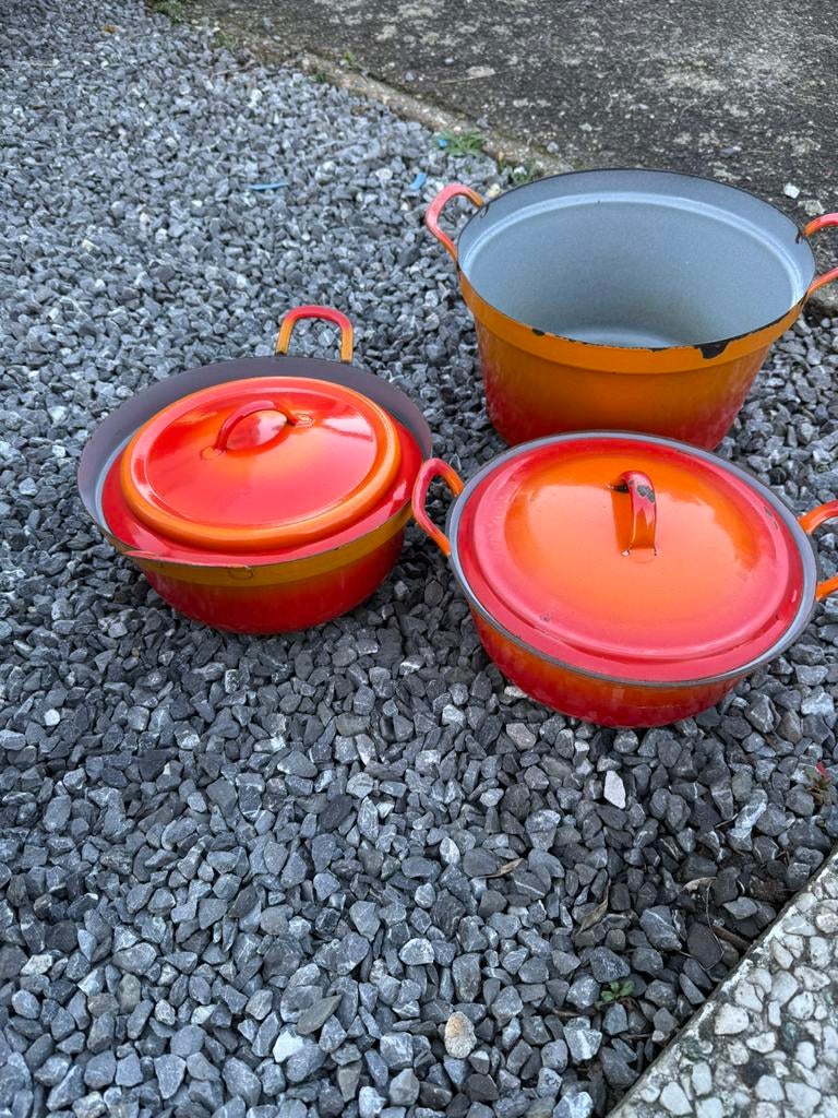Emaille oude potten, Huis en Inrichting, Keuken | Potten en Pannen, Ophalen of Verzenden, Gebruikt