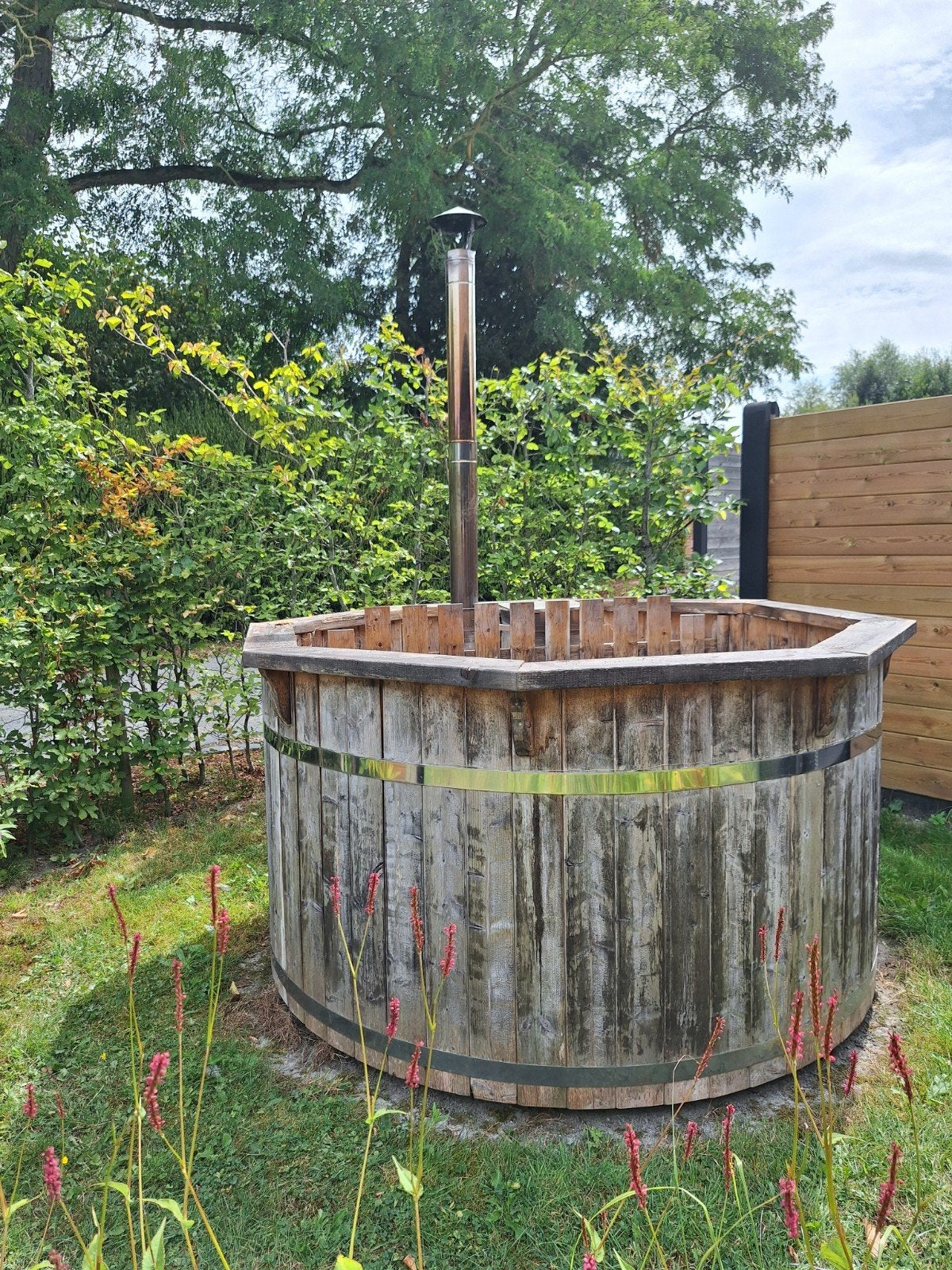Hottub  6 tot 8 personen, Tuin en Terras, Ophalen, Gebruikt, Afdekzeil, Vast