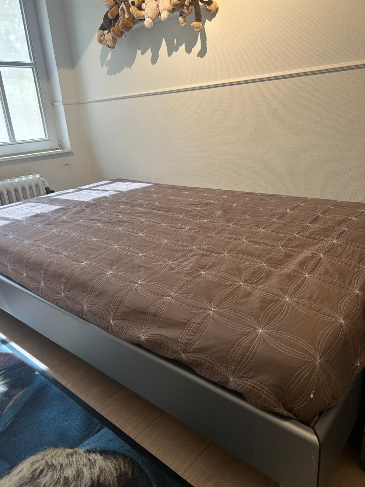 Bed 1m20 (twijfelaar) 2m lengte, Ophalen, Gebruikt, Twijfelaar, 120 cm