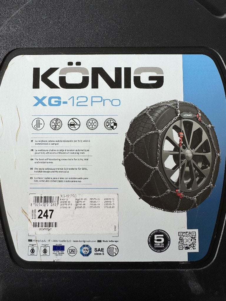 Chaînes à neige König XG-12 Pro 247 – Neuves, boîte scellée, Enlèvement, Neuf