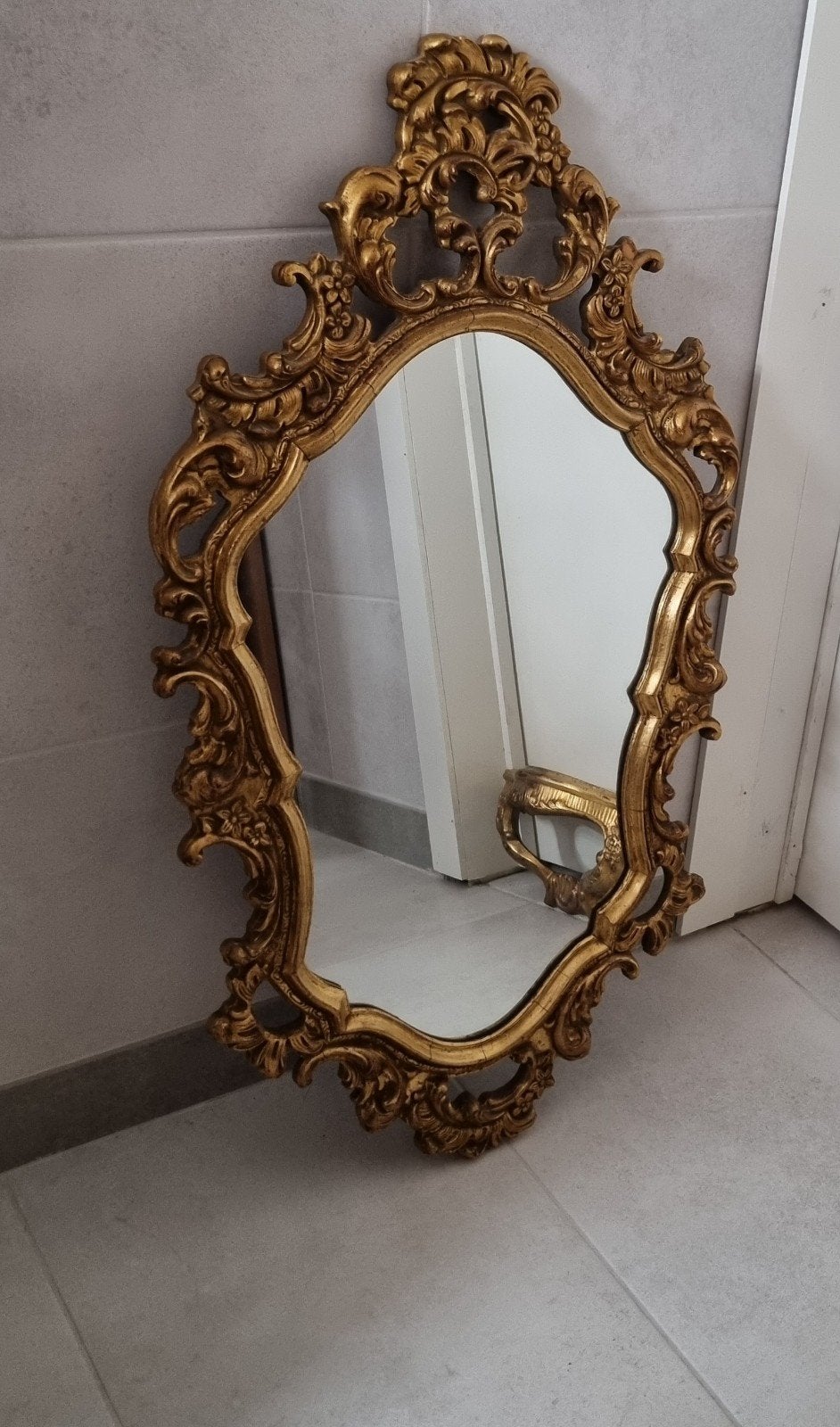 Miroir baroque vintage avec console, Antiquités & Art, Enlèvement