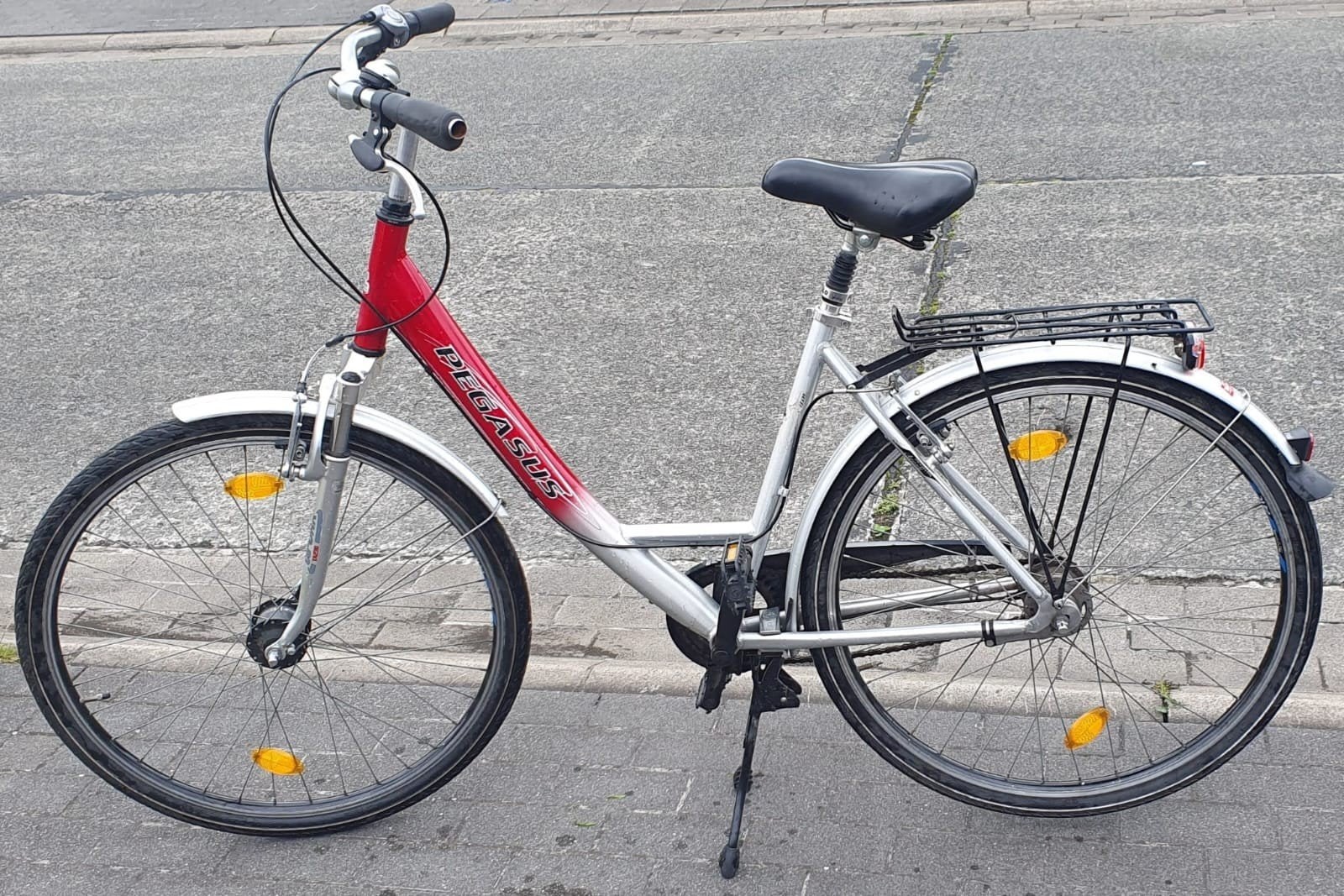 Pegasus Avanti 28 inch - damesfiets (Rood/Zilver), Fietsen en Brommers, Gebruikt, Velgrem, Versnellingen, 50 tot 53 cm