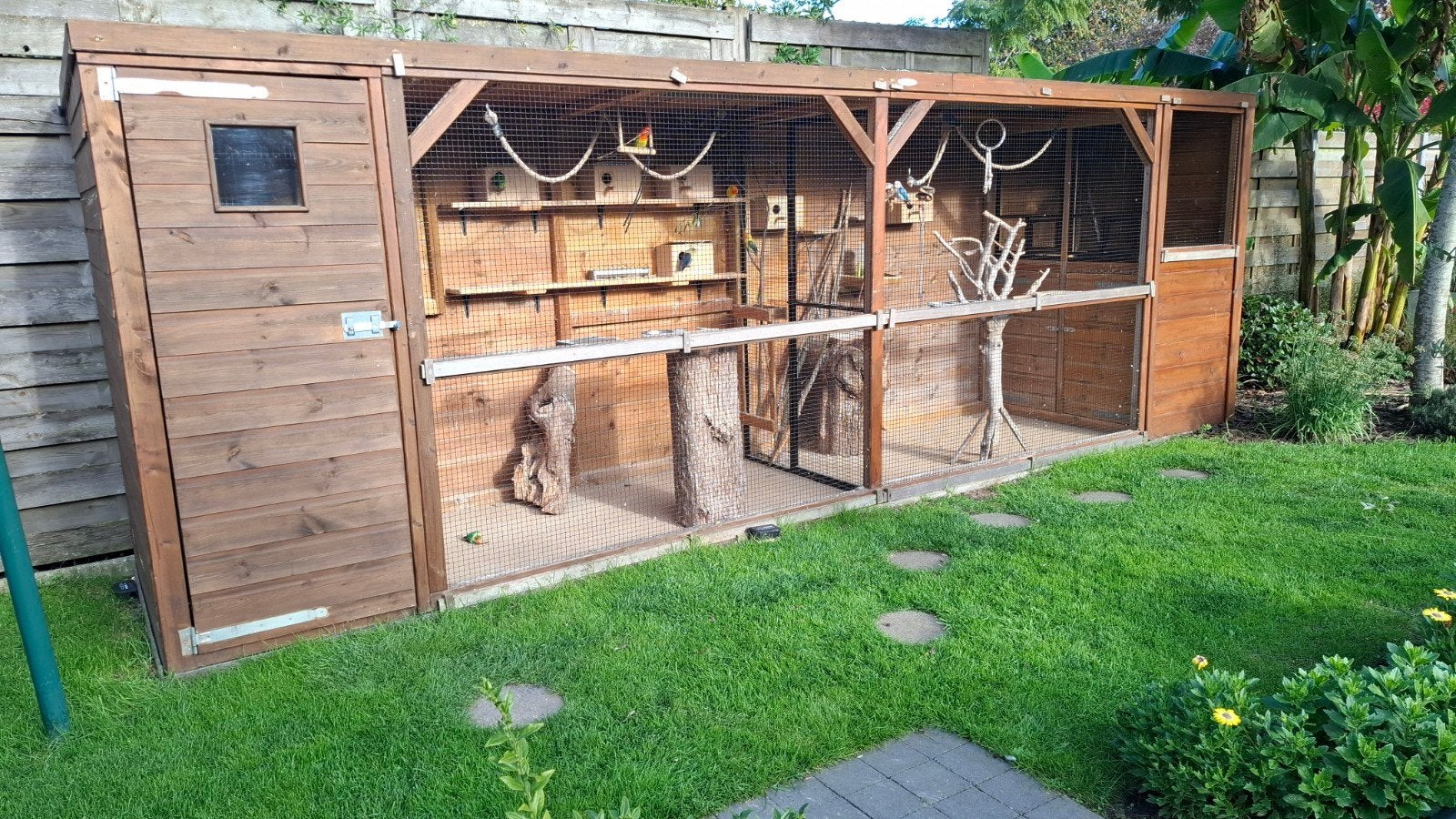 Grote Voldux volière, Dieren en Toebehoren, Ophalen, Zo goed als nieuw, Hout, Volière