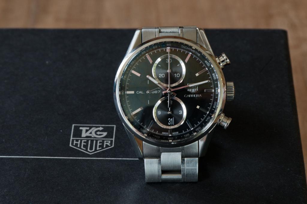 TAG Heuer Carrera Calibre 1887 - CAR2110-2 - Box & papers, Bijoux, Sacs & Beauté, Montres | Hommes, Montre-bracelet, Enlèvement ou Envoi