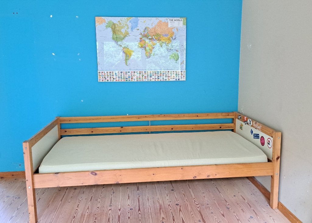 Eénpersoonsbed, Huis en Inrichting, Ophalen, Gebruikt, Eenpersoons, Hout