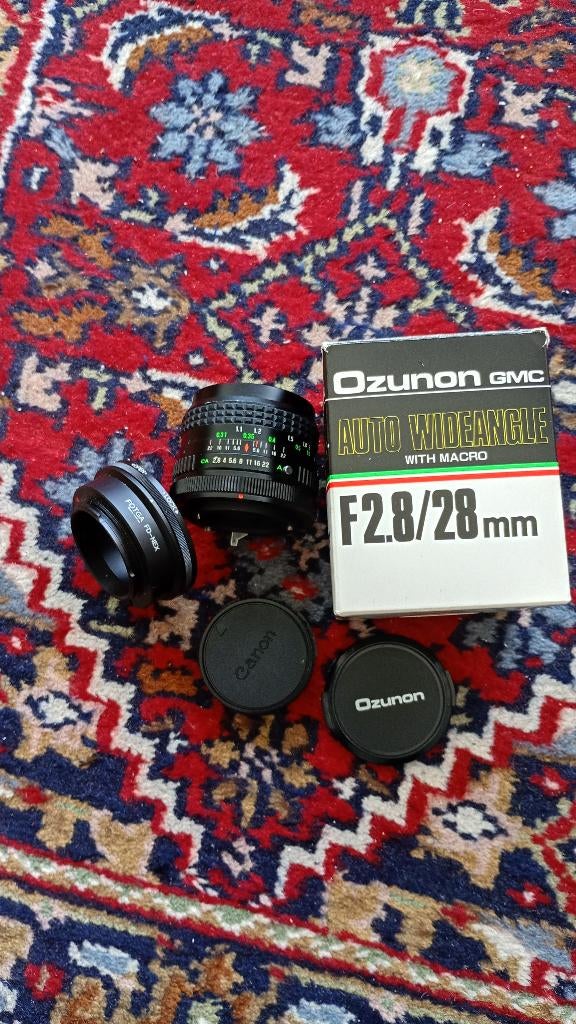 Adaptateur Ozunon 28 mm pour Canon FD Sony E, TV, Hi-fi & Vidéo, Photo | Lentilles & Objectifs, Enlèvement ou Envoi, Comme neuf