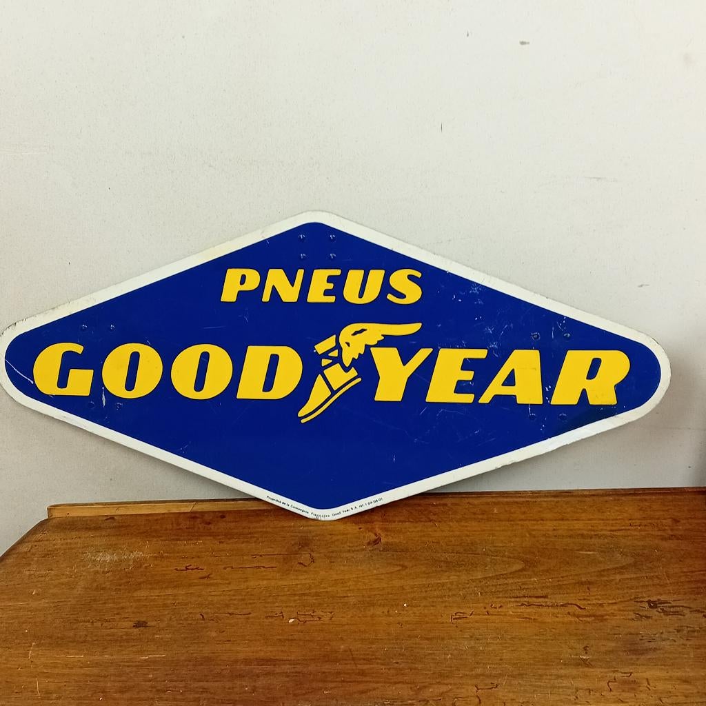 Vintage reclamebord Goodyear, Verzamelen, Ophalen of Verzenden, Zo goed als nieuw, Reclamebord