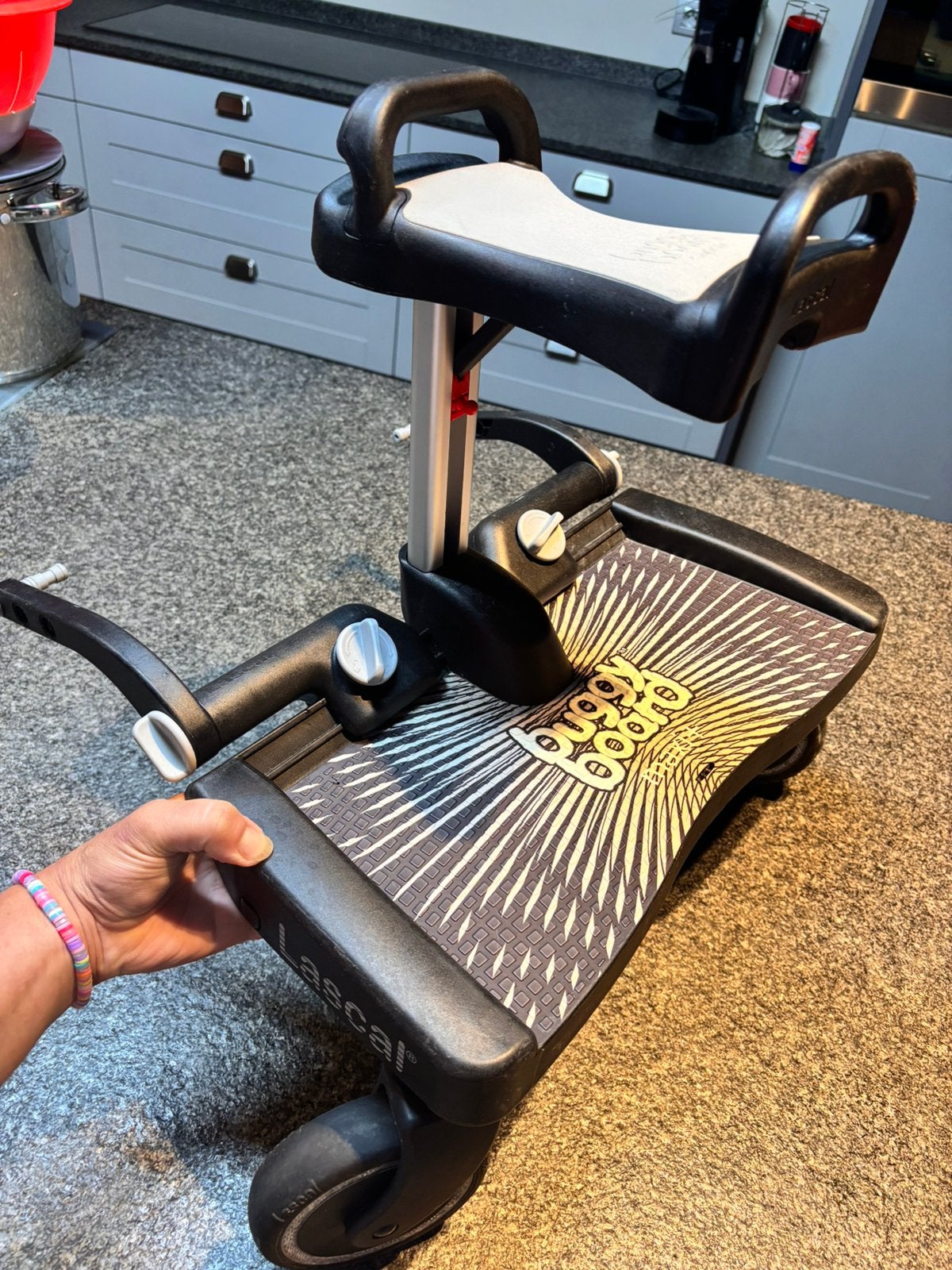 Lascal Meerijplankje Buggyboard Maxi+ Black Saddle, Kinderen en Baby's, Buggy's, Ophalen, Zo goed als nieuw