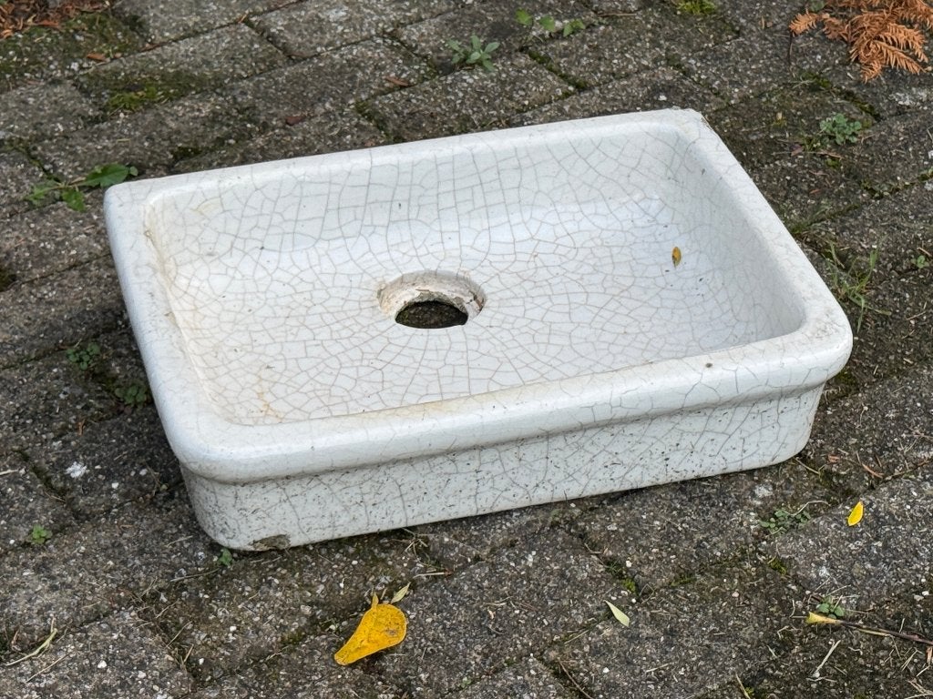 Lavabo vintage, Doe-het-zelf en Bouw, Ophalen, Gebruikt, Steen, Wastafel