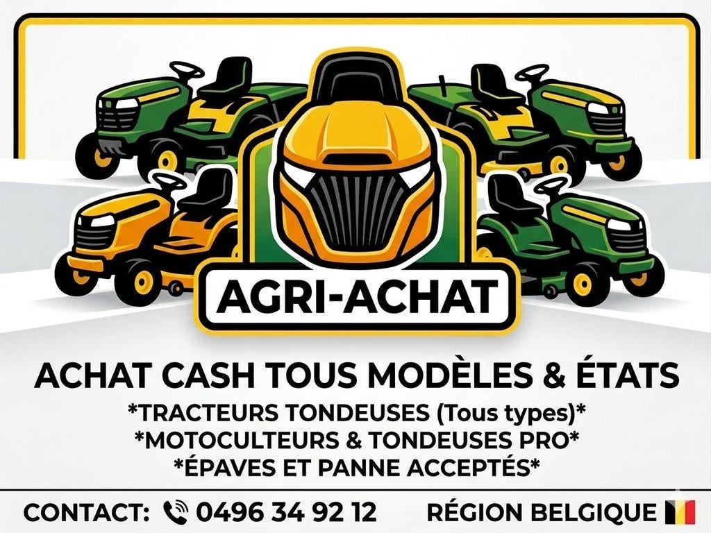 AANKOOP TRACTOR GRASMAAIER — Alle staten — Snel bewegend &, Tuin en Terras, Zitmaaiers, Opvangbak