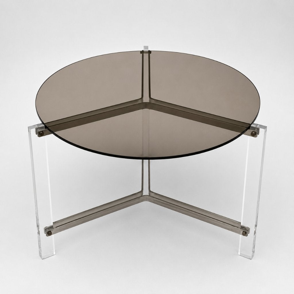 Vintage Italiaans salontafel jaren '60 '70 retro, Verzenden, Glas