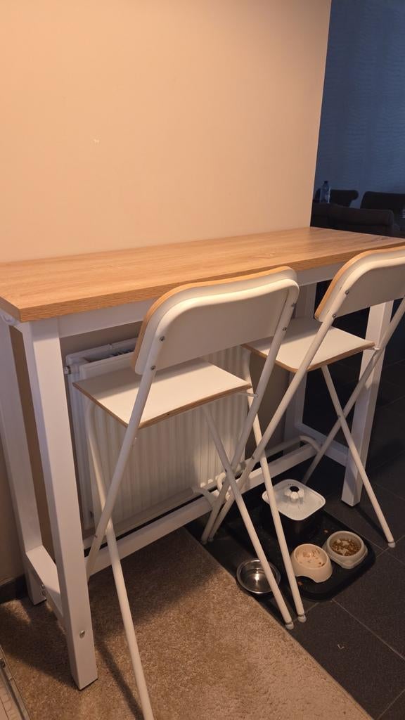 Bartafel en 2 barkrukken, Ophalen of Verzenden