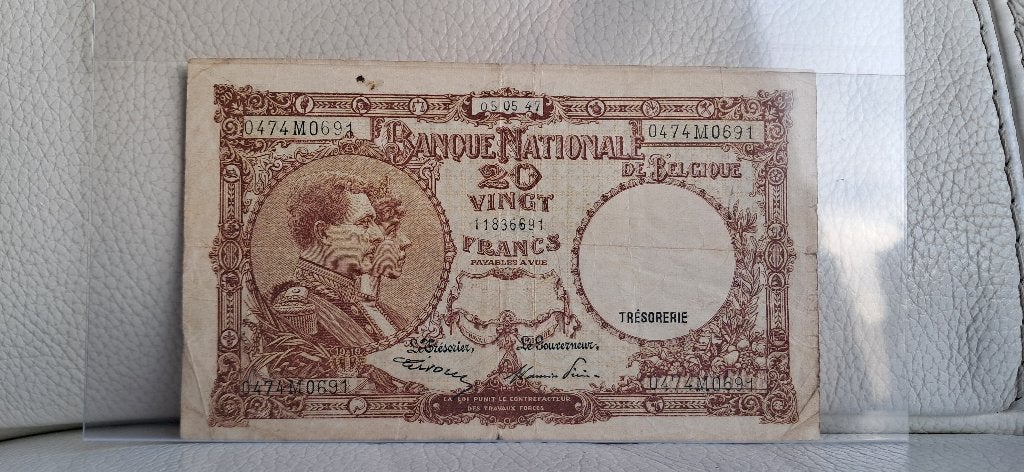 20 frank Nationale reeks - 1947, Verzenden, Los biljet