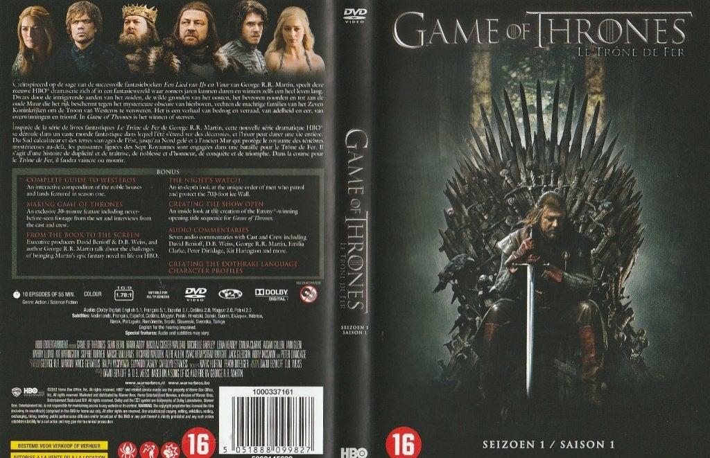 Game of Thrones saison 1, Comme neuf, À partir de 16 ans, Saison 1, Anglais