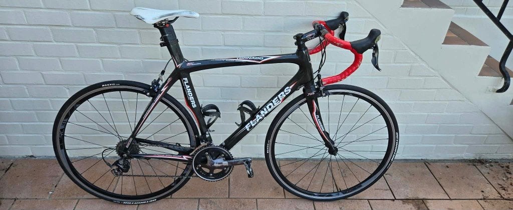 Flanders Tornado carbon koersfiets, Autres marques, Frein sur jante, Moins de 10 vitesses, 49 à 53 cm