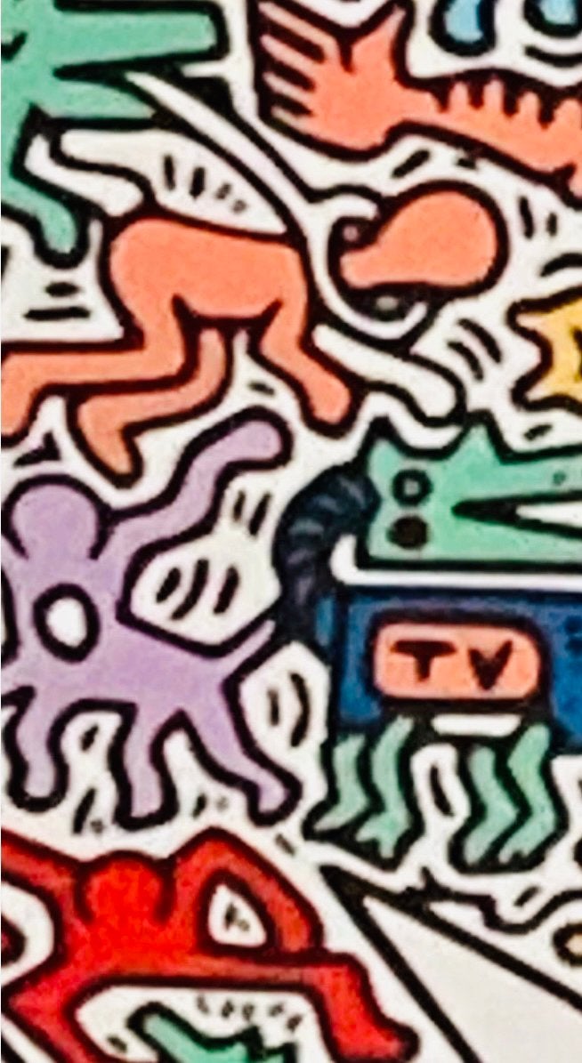 Keith Haring : lithographie 50 x 70 cm, Enlèvement ou Envoi, Lithographie