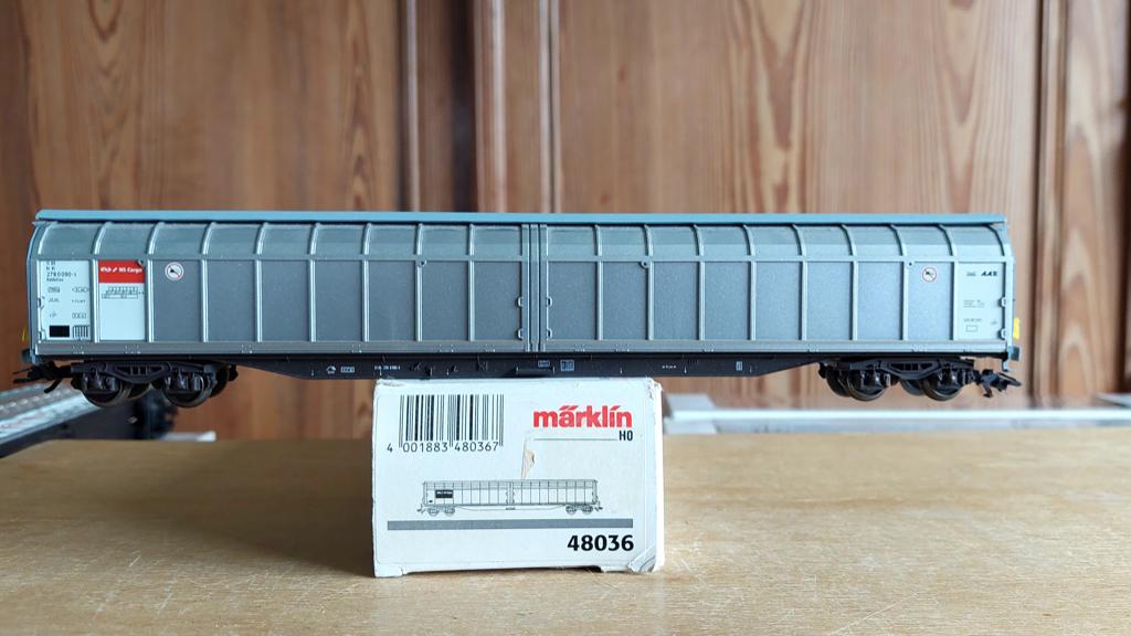 MÄRKLIN 48036 NS WAGON Habbilnns NS CARGO A BOGIES HO, Hobby en Vrije tijd, Wisselstroom, Gebruikt, Verzenden, Wagon